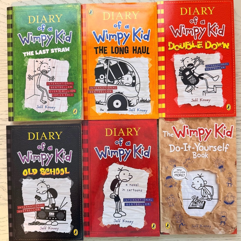 Diary of a Wimpy Kids books by Jeff Kinney